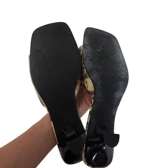 Sam & Libby Vintage Chunky Snake Print Heels Size 8.5 Excellent Condition - Picture 7 of 7